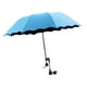 thumbnail image 4 of Sombrilla de playa con abrazadera ajustable, plegable en tres posiciones, impermeable, parasol Azul, 4 of 9