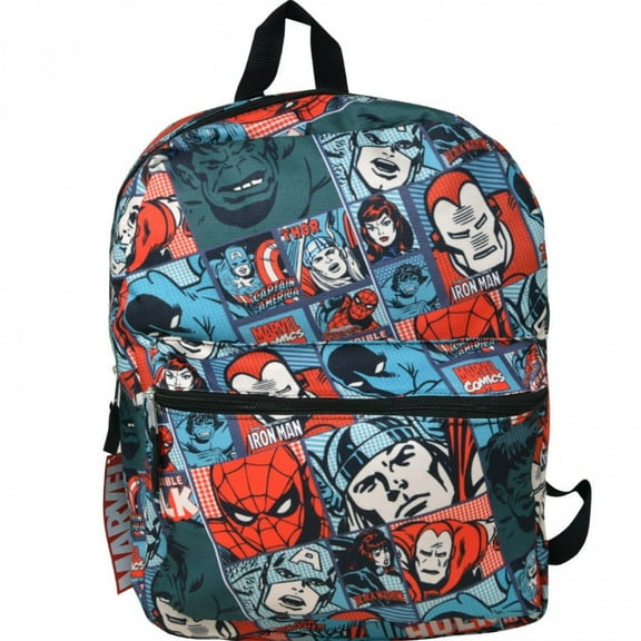 Marvel Avengers Retro Comic Strips All Over Print 16" Backpack