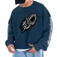 thumbnail image 1 of Sudadera sin capucha para hombre, cuello redondo, sudadera deportiva con estampado de fútbol, jersey de manga larga, blusa de poliéster para hombre, 1 of 4