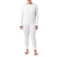 thumbnail image 4 of Fruit of the Loom Women's and Women's Plus Eversoft Waffle Top and Bottom Thermal Set, 4 of 16