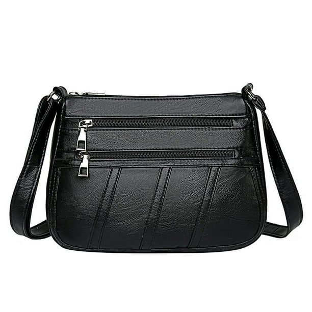 Coiry Fashion Women Shoulder Bag PU Leather Solid Messenger Multi pocket Purse Handbag