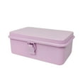 thumbnail image 4 of Caja de almacenamiento de metal, portátil, de escritorio, en blanco, con tapa, contenedor de almacenamiento vacío Rosa, 4 of 9