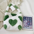 thumbnail image 2 of Bolso 5 uds Retro mujer felpa leopardo amor bolso de hombro (corazón verde), 2 of 7