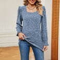 thumbnail image 3 of STETMN Square Neck Sweater for Women Loose Long Sleeve Knit Tops Casual Stylish Thermal Shirts, 3 of 8