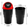 thumbnail image 2 of Automotive Cup Holder Garbage? Mini car Trash can, Small Automatic Portable Trash can with lid, for car Home Office (Red), 2 of 10