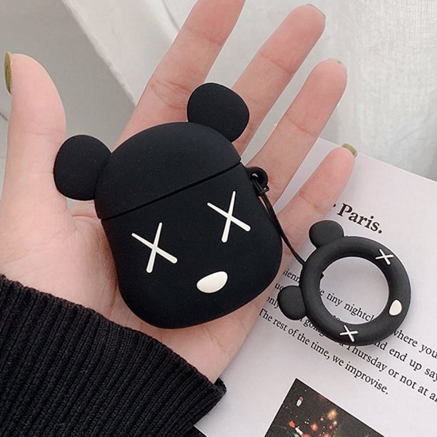 Funda de silicona para auriculares con dibujos animados en 3D, funda de goma para auriculares inalámbricos de segunda generación para Airpods Pro, llavero para Airpods