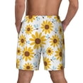 thumbnail image 4 of Uemuo Sunflowers Pattern Mens Swim Trunks Quick Dry Board Shorts with Mesh Lining, Stretch Beach Shorts Quick Dry No-Chafing Board Shorts-Medium, 4 of 9