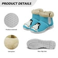 thumbnail image 6 of Psesaysky Cartoon Penguins Blue Snow Boots for Big Girls Women Outdoor Anti-Slip Warm Wide Width Ankle Boots Size 6-12, 6 of 7