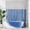 Clear & Ocean Blue, variant on Bathway 100% EVA Shower Curtain Liner, 72 x 72 Inches Heavy Duty Shower Curtain and Liner 2-in-1 with 3 Clear Stones and 12 Brass Grommets, Color Block Soft Shower Liner - Mint Green & Pine Green