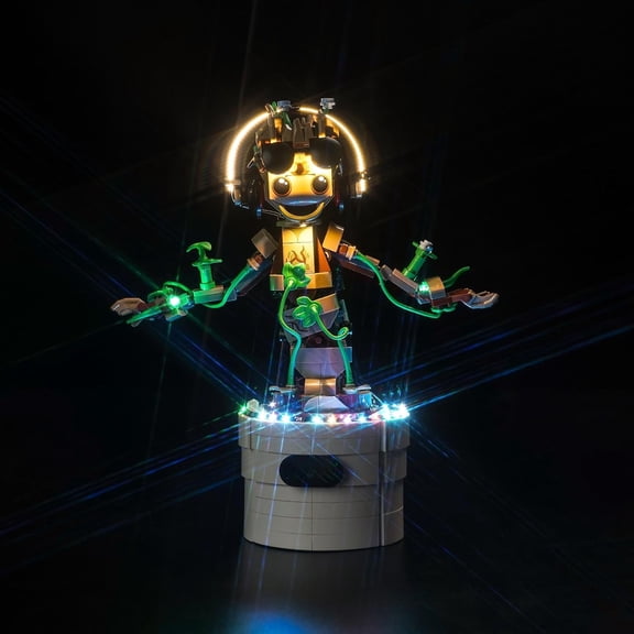 Upgraded Led Light Kit for Lego Dancing Groot Building Set, Compatible with Lego 76297 (Model Not Included)