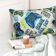 thumbnail image 4 of Honeii Game All Day Print Pillow Cases,Plush Throw Pillow Covers,Decorative Pillowcase for Sofa, Couch, Living Room-16"x24", 4 of 6