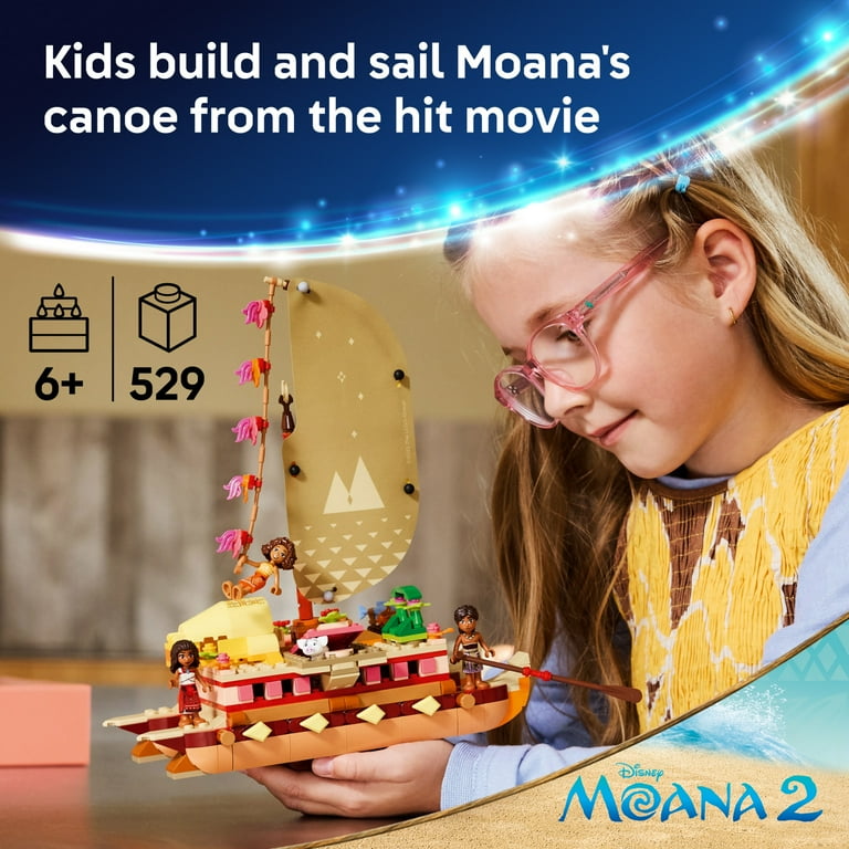 LEGO, Disney Moana's Adventure Canoe Building Toy Set, 43270, Ages