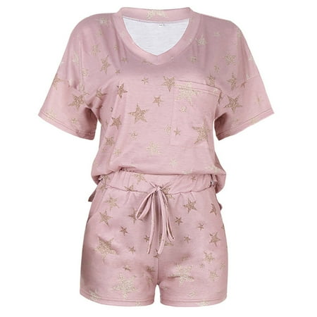 

HOMEMAXS 1 Set Star Pattern Women Pajamas Stylish Women Sleepwear Women Nightwear