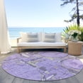 thumbnail image 6 of Addison Rugs Chantille Indoor/Outdoor Transitional Geometric Lavender Washable Round Rug, 8' x 8', 6 of 6