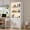 a02-White, variant on 71" Tall Bookcase with Storage, 3-Color LED Lights & Motion Sensor, 2 Drawers, Doors & Adjustable Shelf, Freestanding Storage Cabinet for Living Room, Home Office, Bedroom & Entryway, Black