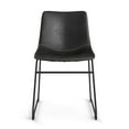 thumbnail image 2 of Petra Vegan Leather Side Chairs with Black Legs (Set of 2) Black / Black Legs, 2 of 5