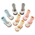 thumbnail image 5 of Calcetines de piso para bebé Calcetines y calcetines para niños recién nacidos Calcetines antideslizantes de dibujos animados para bebés de otoño e invierno, Gris, 5 of 5