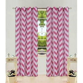 Home Essence Apartment Leo Chevron Window Curtain Pair Walmart Com