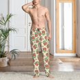 thumbnail image 5 of Mens Pajama Pants - Soft Sleep & Lounge Pants for Men, Frog Hold Strawberry Cuteness Casual PJ Bottoms Pants with Pockets, 5 of 5