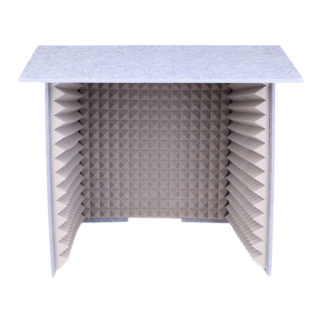 arctrm Housse de Bureau Insonorisée Légère Robuste Cabine Vocale Portable Vocale Absorbant Gris 80cm
