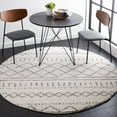 thumbnail image 2 of SAFAVIEH Arizona Teagan Geometric Shag Area Rug, Ivory/Grey, 8' x 8' Round, 2 of 8