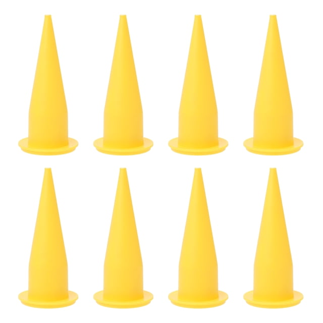 RUNROTOO 8pcs Caulking Tools Finishing Yellow Plastic for Handymen and Homeowners
