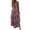 Burgundy, variant on Women's Full Size Printed Scoop Neck Maxi Cami Dress 100% Polyester Lightweight Flowing For Elegant Weather Daily Wear