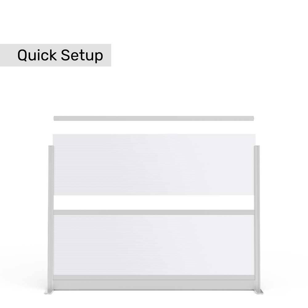Luxor Translucence Modular Wall Room Divider System - 70" W x 48" H, Freestanding