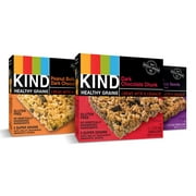 KIND Bars, Healthy Grains Variety Pack with Dark Chocolate Chunk, Maple Pumpkin Seeds with Sea Salt and Peanut Butter Dark Chocolate, Gluten Free, 12 oz, 15 Snack Bars
