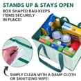 thumbnail image 2 of Bolsas de supermercado reutilizables Creative Green Life (paquete de 3), color verde, 2 of 6