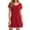 Red, variant on EFINNY Nightgowns for Womens Short Sleeve Nightdress V Neck Nightshirt Comfy Sleep Shirt Loose Pajama Sleepwear S-XXL