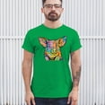 thumbnail image 3 of Tee Hunt Dean Russo Funny Cute Pig T-Shirt Farm Piglet Lover Barn Men's Tee, Green, X-Large, 3 of 5
