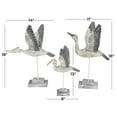 thumbnail image 3 of 18", 18", 13"H Gray Wood Handmade Bird Sculpture, by DecMode (3 Count), 3 of 10