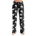 thumbnail image 4 of Black Halloween Pajama Pants for Women Elastic Drawstring Soft Pajama Bottoms Loose L, 4 of 6