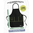 thumbnail image 2 of ApronMen, BBQ Apron For Men - Real Men Cook - 100% Cotton Funny Cooking Aprons For Men with Pockets - Blue Color, 2 of 5