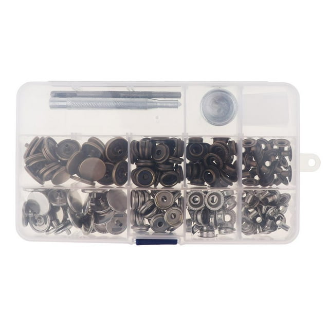simhoa 30 Snap Fastener 10/12/15/17mm Press Stud Kit Buttons Leather Tool DIY 17mm