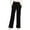 Black, variant on Bibifish Womens Pants Black Drawstring Waist Soft Loose Wide-Leg Pants Fit Casual Daily Errands Weekend Relaxing Pants With Side Pocket