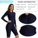 thumbnail image 5 of Traje de baño de una pieza para mujer, estilo boyleg, de manga larga, con protección solar, para buceo, deportivo, modesto, para entrenamiento., 5 of 5