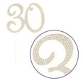 thumbnail image 4 of 30 Cake Topper for 30th Birthday or Anniversary Gold Party Supplies & Decorations (Gold), 4 of 5