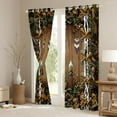 thumbnail image 3 of Feelyou Lake Boat Paddle Blackout Curtains Set of 2 (52x84 Each) for Teens, Jungle Leaf Botanical Window Curtains, Vintage Stripes Abstract Curtains and Drapes,Curtains and Drapes Room Decor, 3 of 6