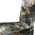 thumbnail image 4 of Designart "Fluid Fusion in Gold and Grey I" Gold Abstract Upholstered Accent Chair - Modern Arm Chair For Living Room, 4 of 5