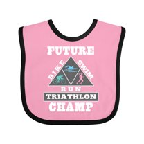Inktastic Future Triathlon Champ Run Swim Boys or Girls Baby Bib