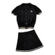 thumbnail image 3 of Conjunto de falda plisada para mujer, ropa deportiva transpirable de cintura alta para verano Negro, 3 of 8