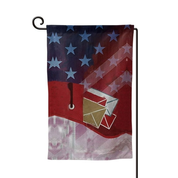 Garden Flag Postal Worker Us Flag Double Sided Small Yard Holiday Garden Flag for Outside Decor 12.5x18 Inch Square