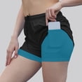 thumbnail image 2 of GEWSEY Womens Running Athletic Shorts with Liner Pockets, Quick Dry Cycling Tennis Workout Yoga Gym Hiking Jogger Outdoor Shorts (Dark Blue, XL), 2 of 6