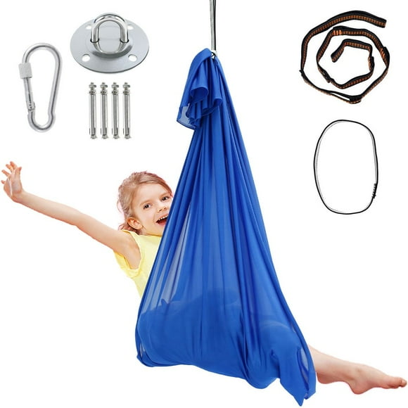 MesaSe Balançoire Sensorielle pour Enfants Besoins Particuliers Balançoire de Thérapie Intérieur Extérieur Hamac Élastique Ajustable Aide au Traitement Sensoriel Trouble Autisme TDAH