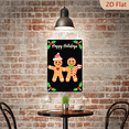 thumbnail image 5 of 1pc Metal Wall Sign, 8x12 Inches, Happy Holidays Gingerbread Man Decorative Sign, Perfect for Christmas, Festive Winter Decor, Ideal for Home, Cafe, Bar, Kitchen, Holiday Decorations, 5 of 7