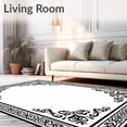 thumbnail image 2 of ODIKA 5'x7' Machine Washable Non-Slip Area Rug, Vintage Damask Floral Baroque Ornamental Embellished High Traffic Rug, Black, 557587, 2 of 7