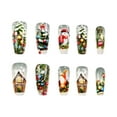 thumbnail image 3 of Christmas Nail Stickers, Holiday Nail Art Decals, 3D Snowman Tree Wooden House Design, Removable Reusable Festive Nail Decorations, Safe Non-Toxic Material, Easy Application, Multi-Size Fit, 3 of 8