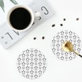 thumbnail image 4 of Lsque Hand Drawn Turtle Pattern 4" Drink Coasters Set of 4, PVC Leather Absorbent Coasters, Table Coaster Set Decorative Coffee Cup Coasters Housewarming Gift -Round Shape, 4 of 6